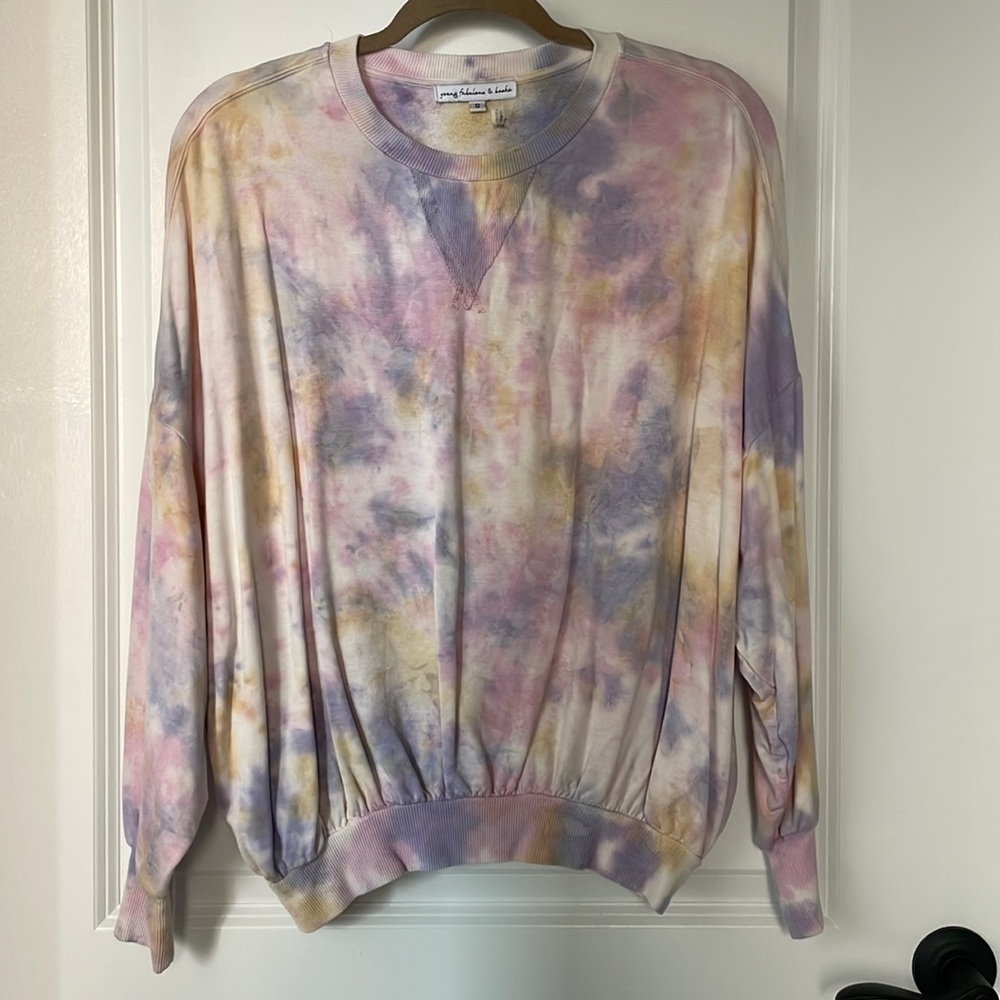 Young Fabulous & Broke tie dye long sleeve shirt